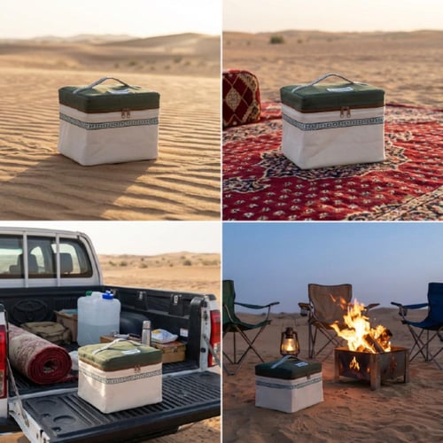 شنطة روفا منقوشة 18 لتر، تصميم تراثي راقي، خامة قط...