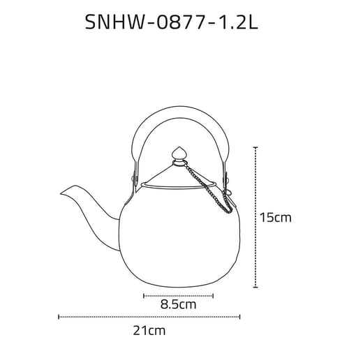 ابريق شاي ستانلس ستيل عالي الجودة كلاسيكي 1.2 لتر-...