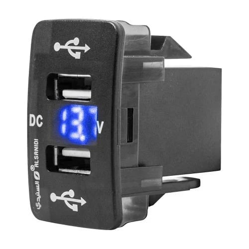 شاحن سيارة USB سريع مزدوج 12-24 فولت- شحن سريع لجه...