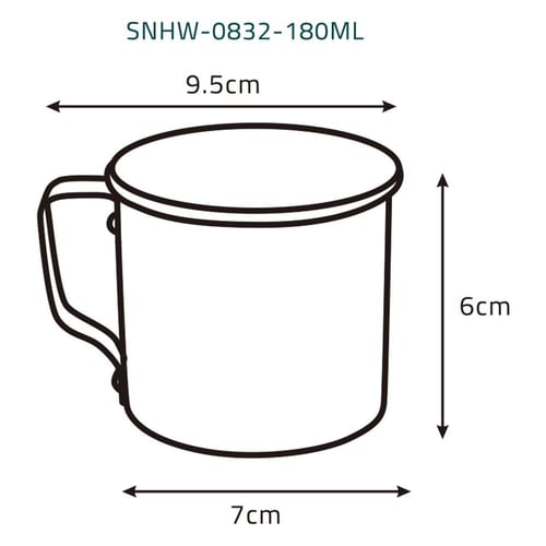كوب سوائل الومنيوم 180 مل، خفيف وسهل الحمل،ضمان سن...