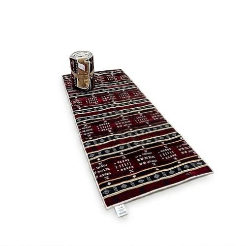 Velvet Floor Mat Naqsha 69 - Plush Comfort in Red,...