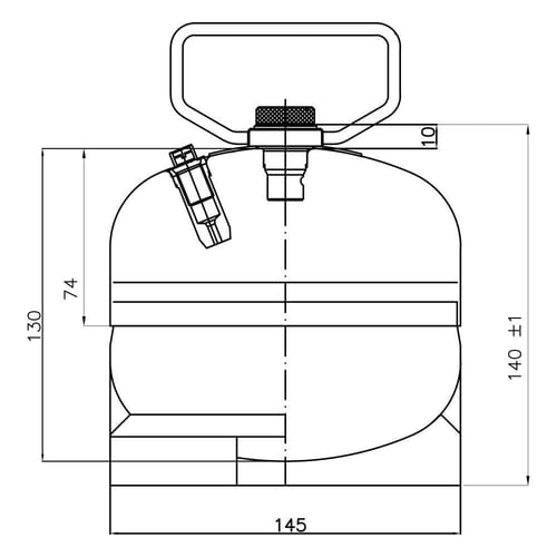 دبة غاز هندي قابلة للتعبئة 0.7 كيلو - آمنة في الاس...