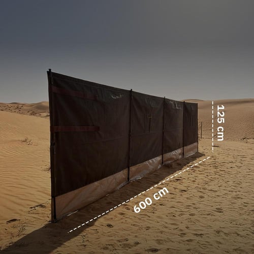 رواق رحلات البر قابل للطي مع جراب 6×1.25 م، يوفر ت...