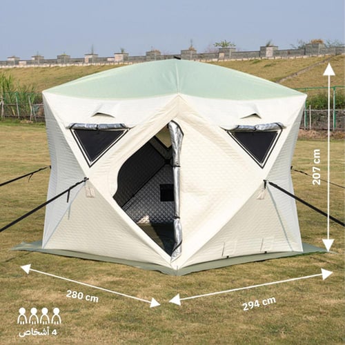 خيمة رحلات البر 2.94×2.8×2.07م،عزل حراري فعال، مقا...
