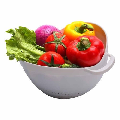 مصفاة أرز وخضروات بلاستيكية 10 لتر، عملية في الاست...