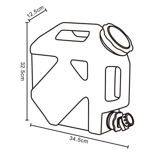 جركل ماء بولي ايثلين مع بزبوز 10 لتر - سهل الحمل،...