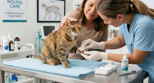 Wound disinfection without anesthetic or anesthesi...