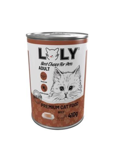 Loli can with beef for adult cats 410g