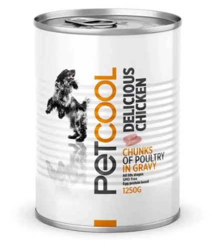 Wet food can for dogs