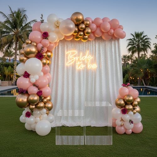 باقة تنسيق حفلة توديع العروس ثيم العروس الأنيق | ب...