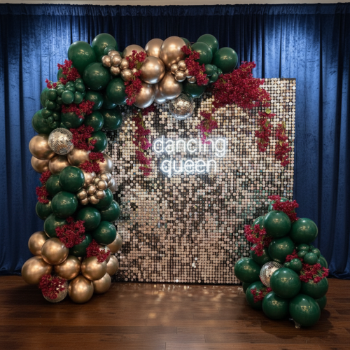 باقة تنسيق حفلة الميلاد ثيم جليتر لامع | بارتي باي...