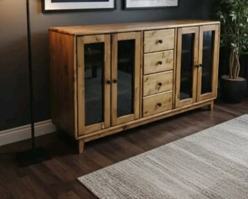 بوفية "الأصالة" الريفية - خشب طبيعي فاخر.