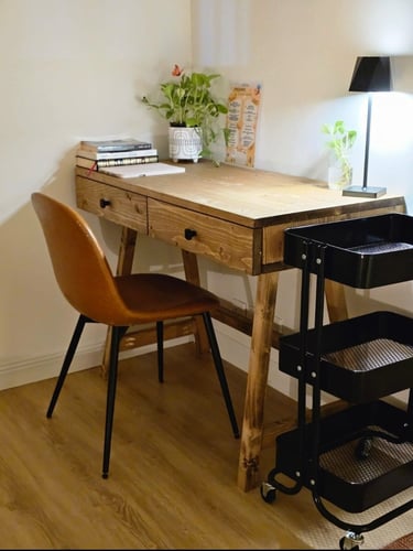 مكتب "أوسلو" الريفي - خشب نمساوي طبيعي ✨🪵