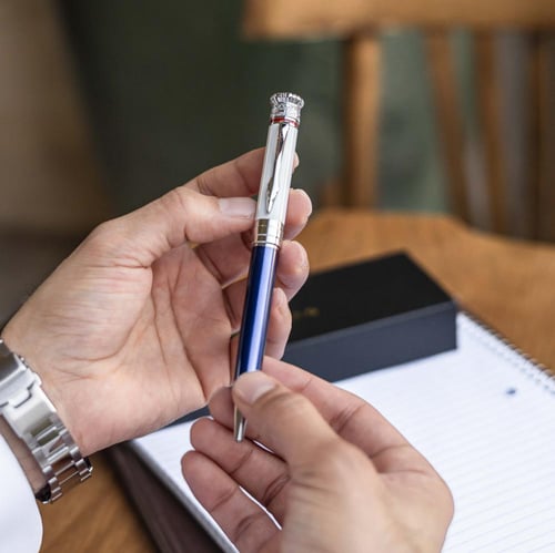 6 قلم التاج | THE CROWN (مكس الفضي)