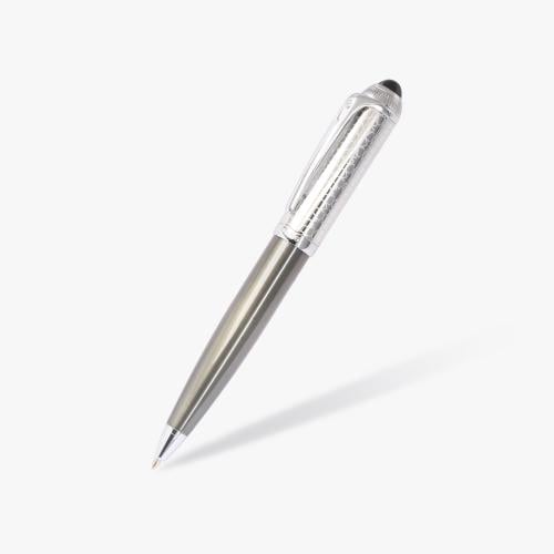 قلم دهنج فضي مزخرف بحجر أسود 67