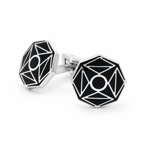 Silver eight-pointed cufflinks 1774
