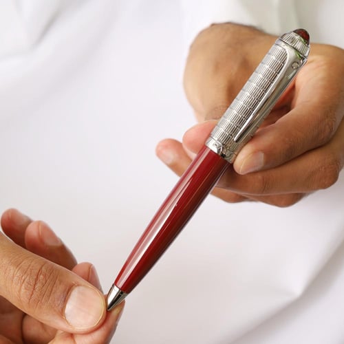 قلم آر دو دهنج D عنابي 130