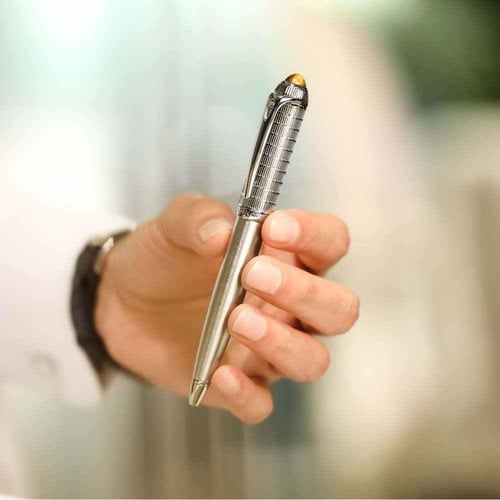 قلم آر دو دهنج D فضي كامل عين النمر 132