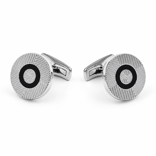 Silver and black cufflinks 1767
