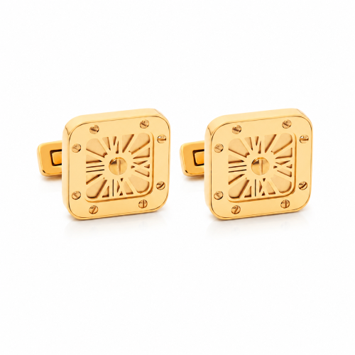 Square gold cufflinks 1733
