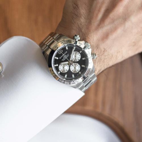 51 ساعة دهنج كرونوغراف (أسود × فضي)