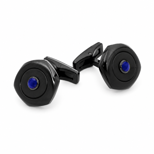 Black hexagonal cufflinks 1770