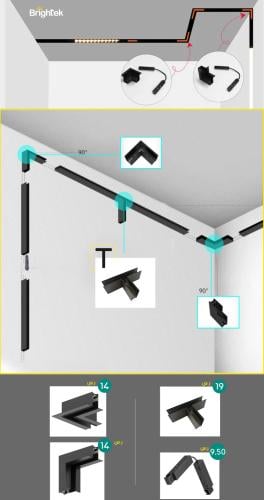 زاوية قائمة للإيطار الداخلي Brightek