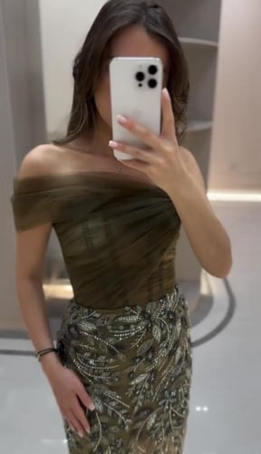 فستان تل انيق