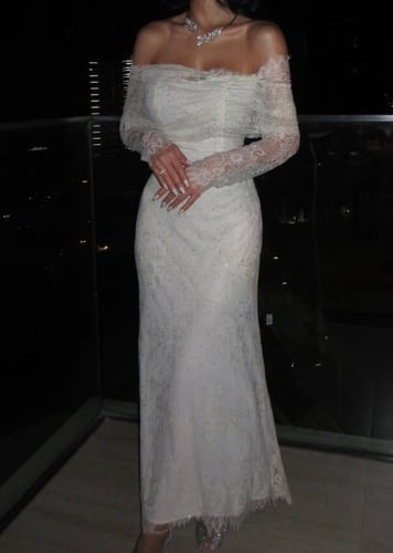 فستان دانتيل فصوص