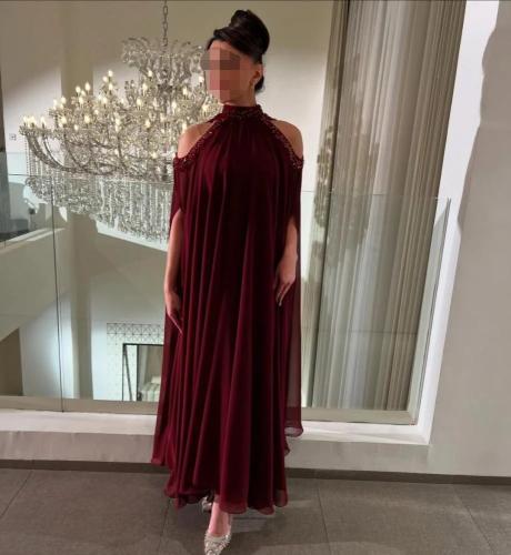 فستان برغندي سهره ناعم