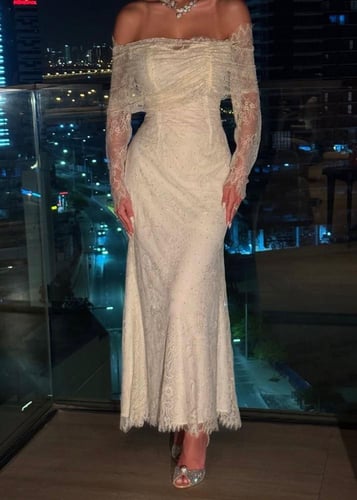 فستان دانتيل فصوص