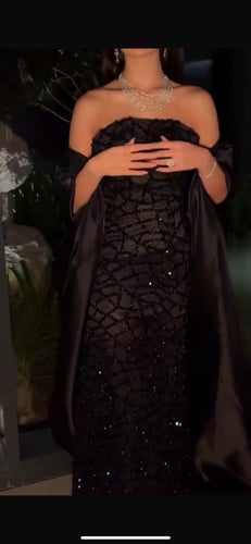 فستان سهره اسود لامع