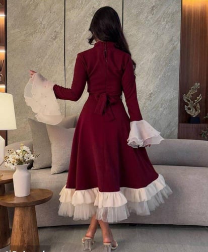 فستان انيق بلونين