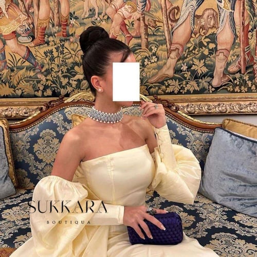 فستان سهره ليموني