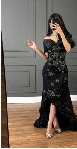 فستان اسود سهره فخم