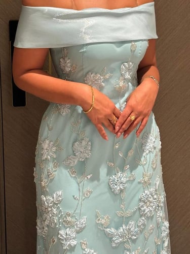 فستان تيفاني سماوي فخم