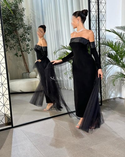 فستان اسود فخم
