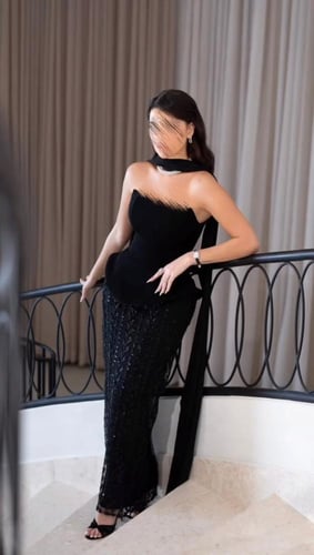 فستان سهره مع شال