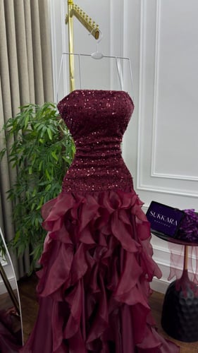 فستان سهره برغندي