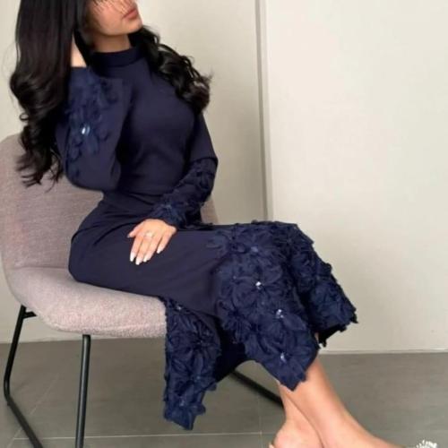 فستان كحلي مورد