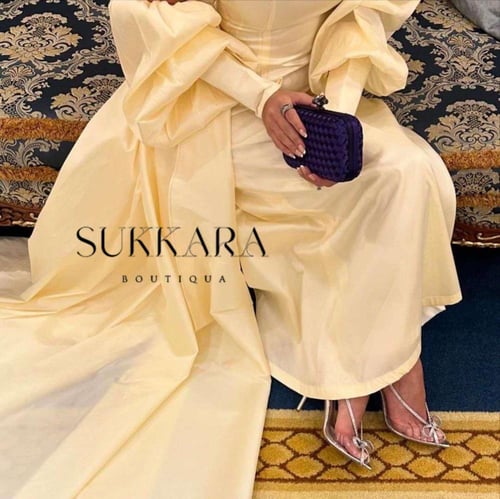 فستان سهره ليموني