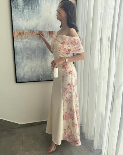 فستان مورد انيق