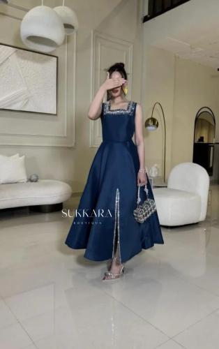 فستان سهره كحلي انيق