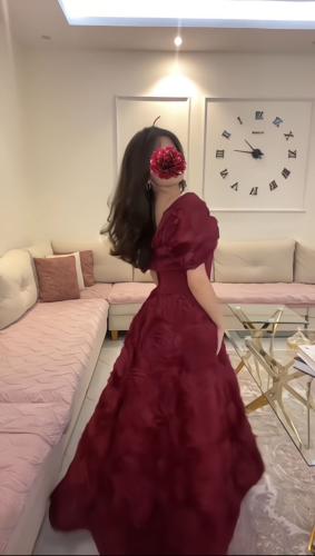 فستان لون الجوري+صدرية باربي