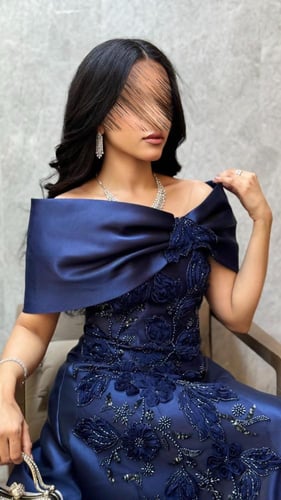 فستان مورد ازرق