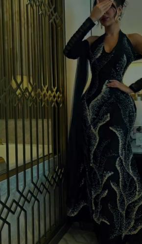 فستان سهره اسود ناعم