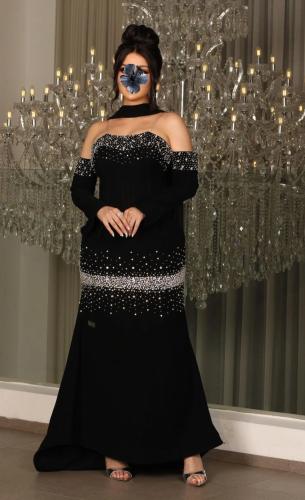 فستان اسود سهره فخم