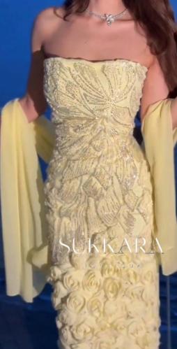 فستان ليموني انيق