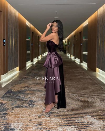 فستان مخمل شتوي