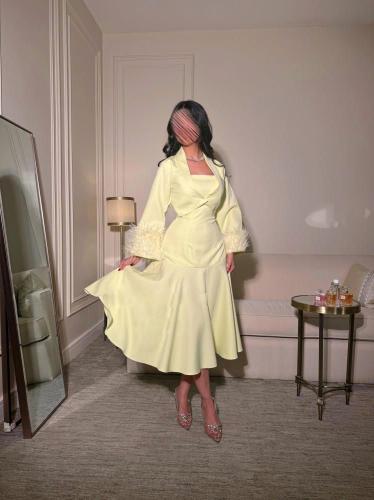 فستان ليموني ناعم